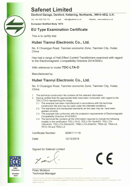2_0001_20191212CE证书 TDC -LTA系列