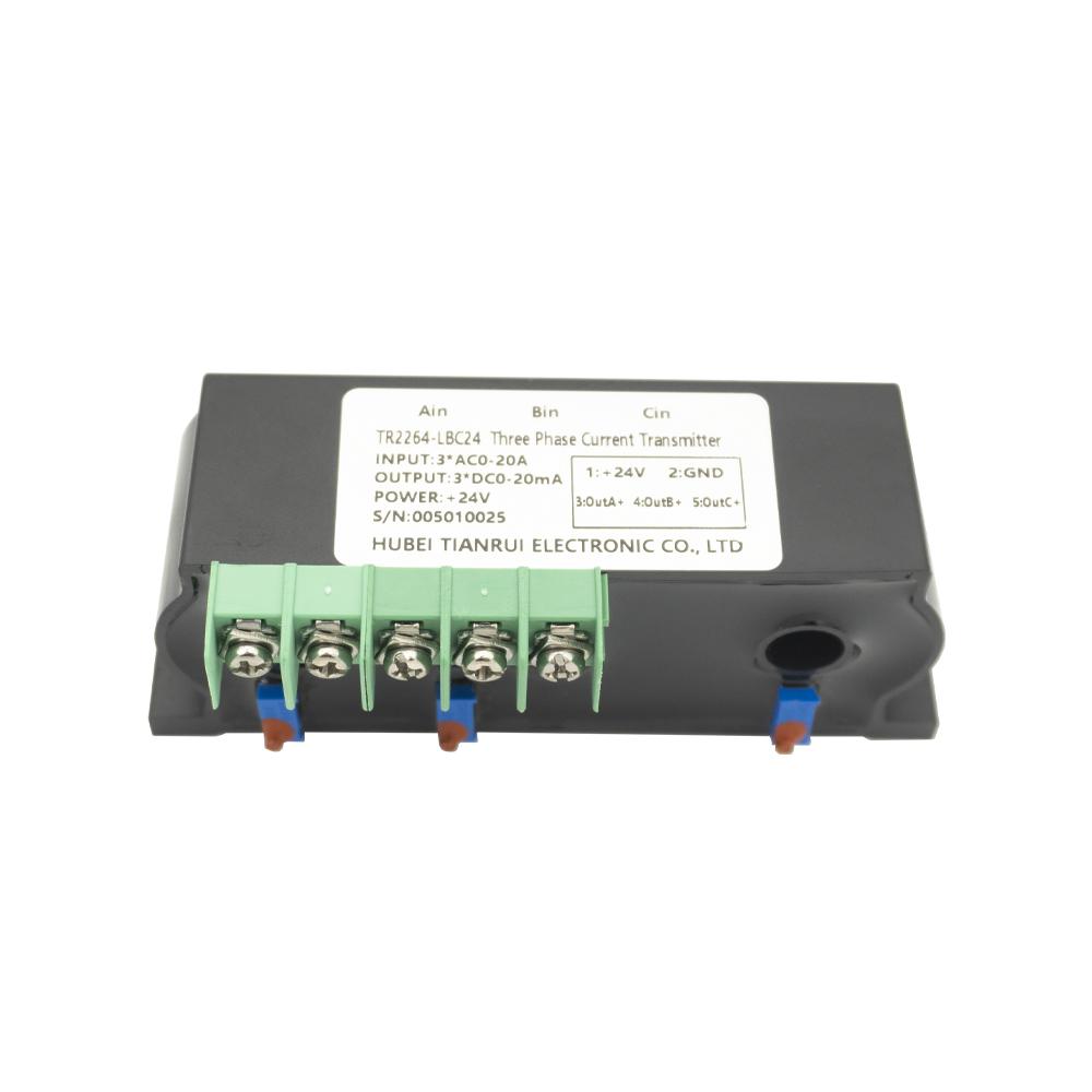 AC-Stromwandler TR2264-LBC24 Dreiphasen-Stromsender-Eingang AC 0-20A Ausgang DC0-20mA Stromsender-Stromsensor